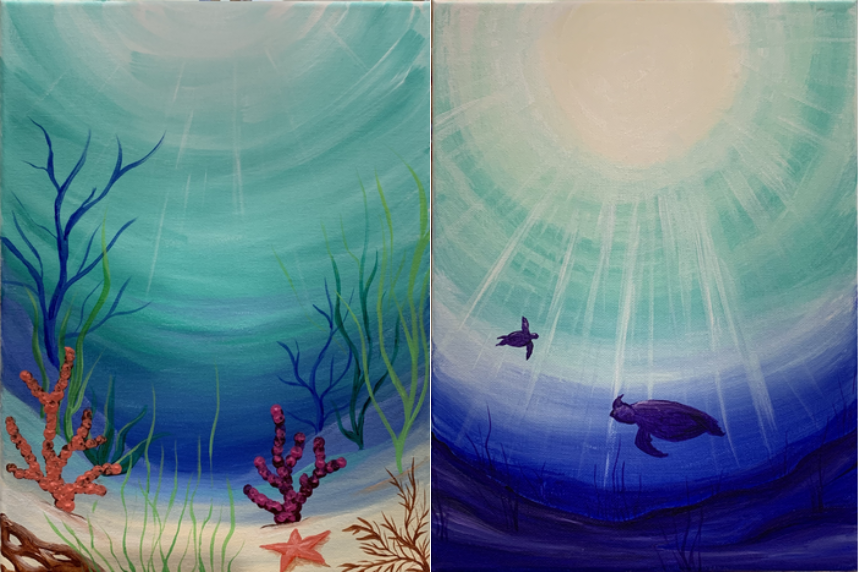 easy underwater paintings