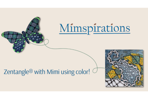 Mimispirations: Zentangle with Mimi using color, 2 examples