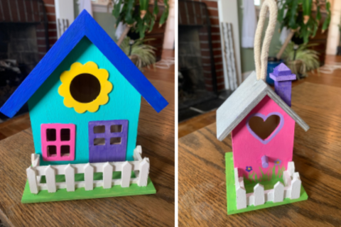 painted birdhouses