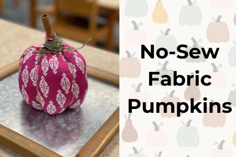 No-Sew Fabric Pumpkins