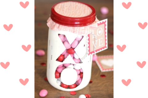 mason jar valentine