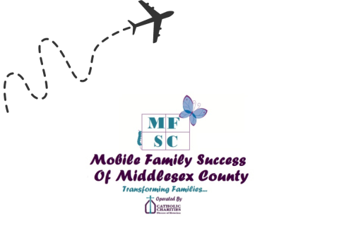 Mobile Family Success Center logo and an airplane