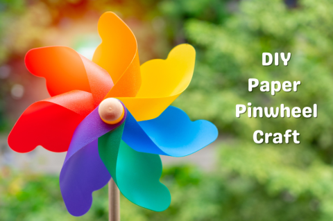 colorful paper pinwheel