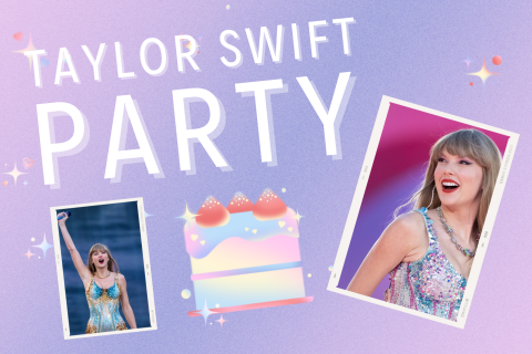 Taylor Swift Party with photos of Taylor Swift