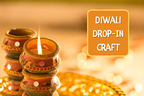 Diya lamps and sign for Diwali Drop In Craft