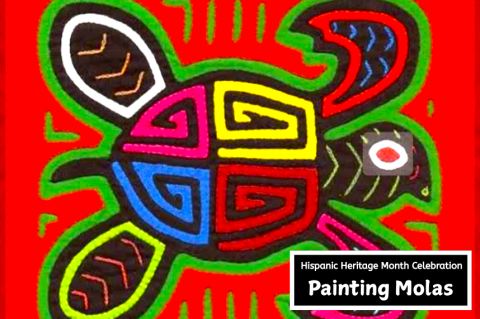 Turtle Mola with red background