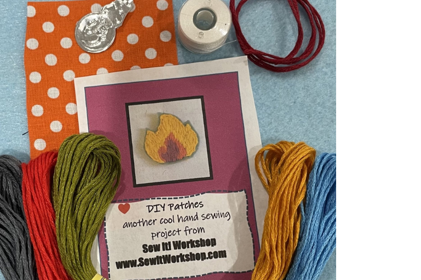 Photo from Sew It's website of DIY patch kit