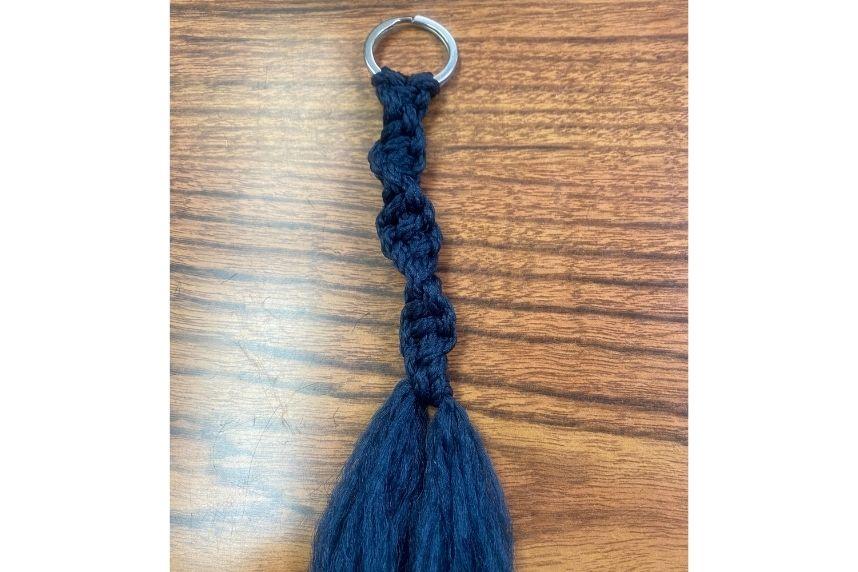 Macrame keychain example